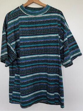 Vintage Pacific Surf Lines T-Shirt Large / XL Surfing Single Stitch AOP USA Tee